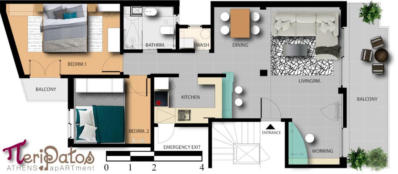 Peripatos Apartment Athen Eksteriør billede